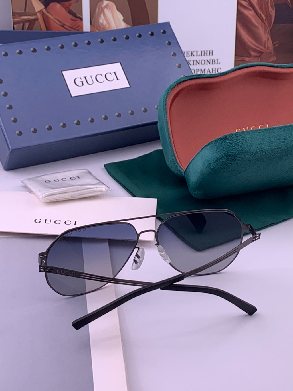 Gucci G911 Polarized Fashion Gold Lens Sunglasses for Men & Women - 371463 - detail image 6