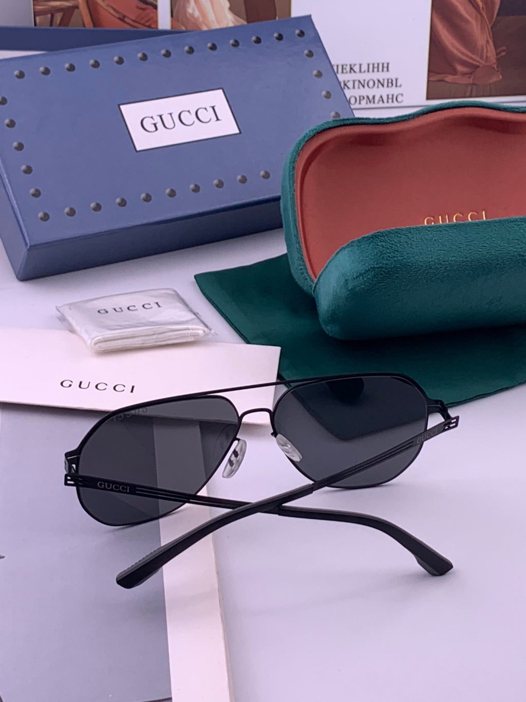 Gucci G911 Polarized Fashion Gold Lens Sunglasses for Men & Women - 371464 - detail image 4