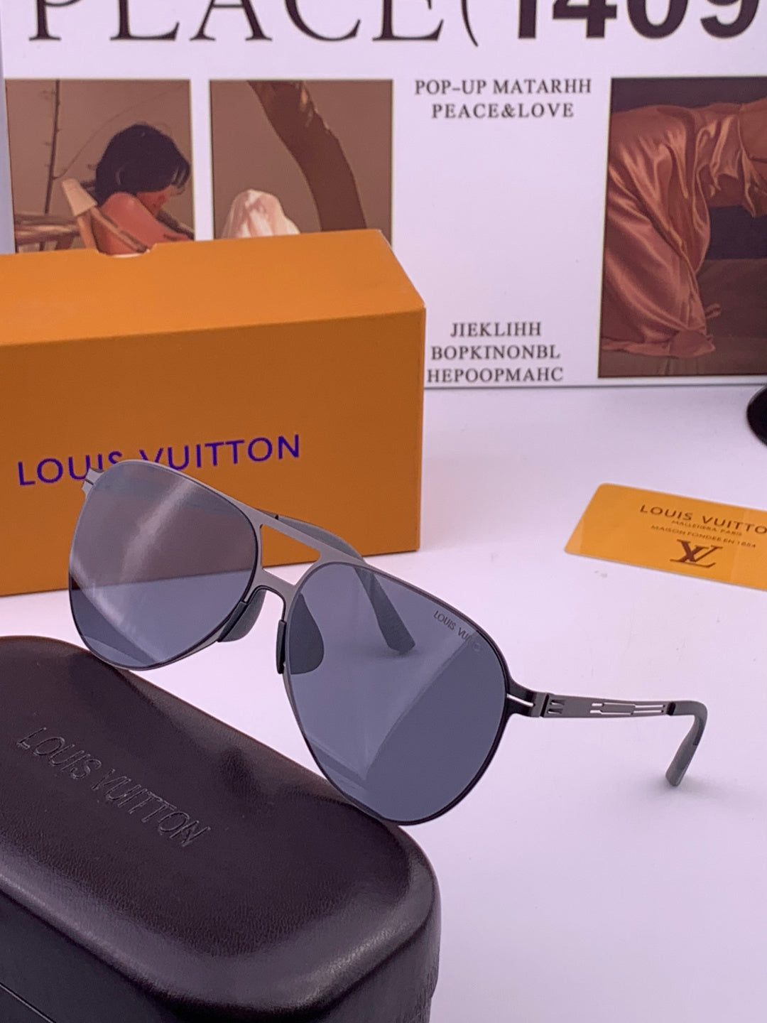 Louis Vuitton L199 Fashion Black Lens Sunglasses for Men & Women - 371452 - detail image 2