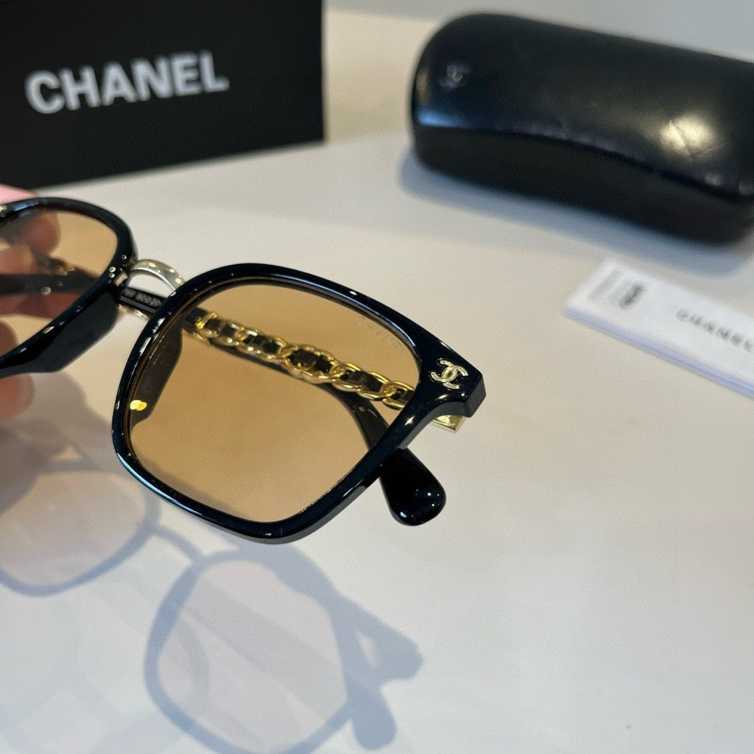Chanel Oversized Gold Lens Sunglasses for Men & Women - 371862 - detail image 6