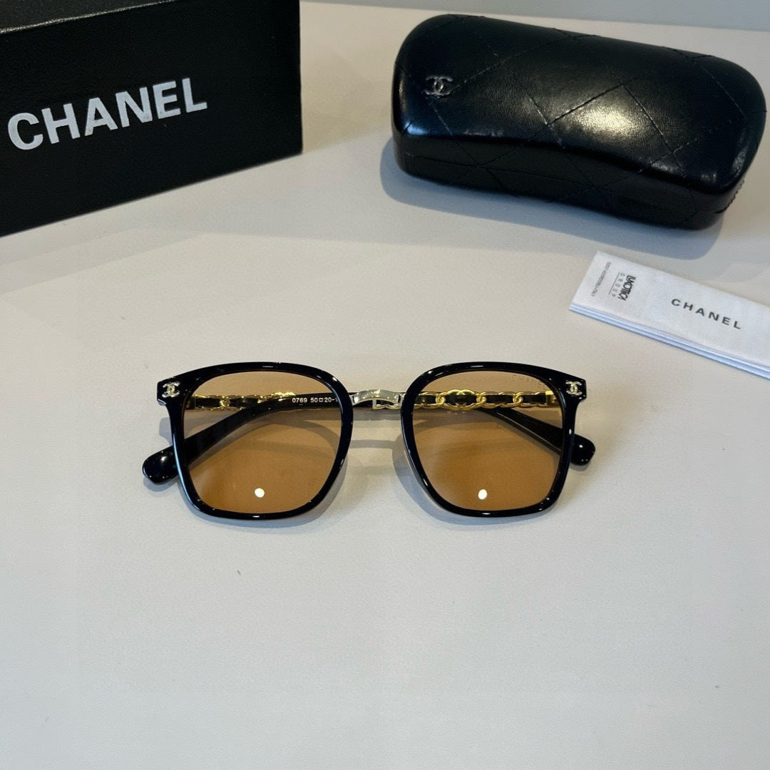 Chanel Oversized Gold Lens Sunglasses for Men & Women - 371862 - detail image 8