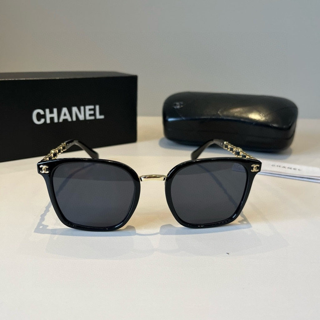 Chanel Oversized Black Lens Sunglasses for Men & Women - 371863 - detail image 2