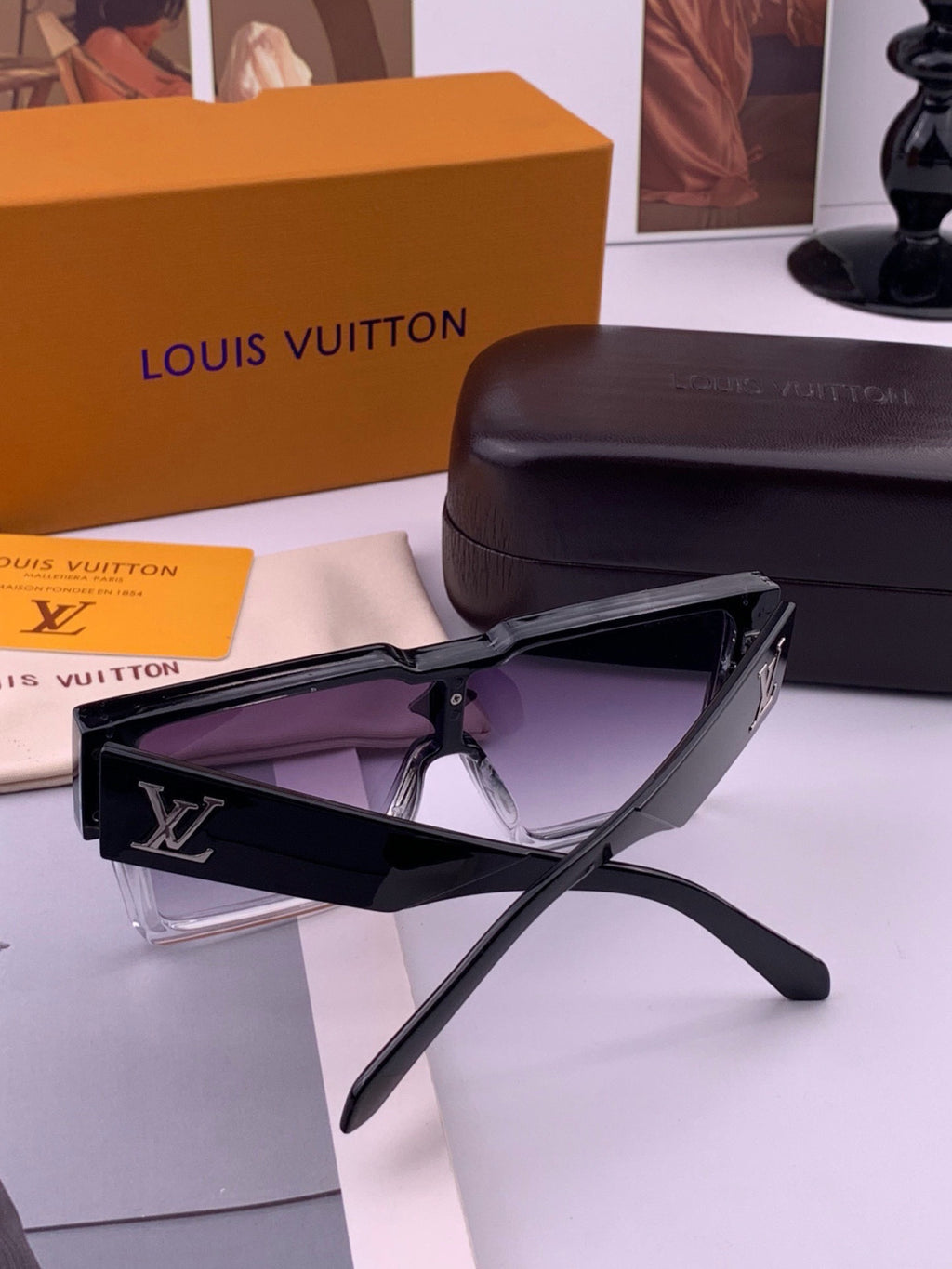 Louis Vuitton L7600 Square Black Lens Sunglasses for Women - 371445 - detail image 7