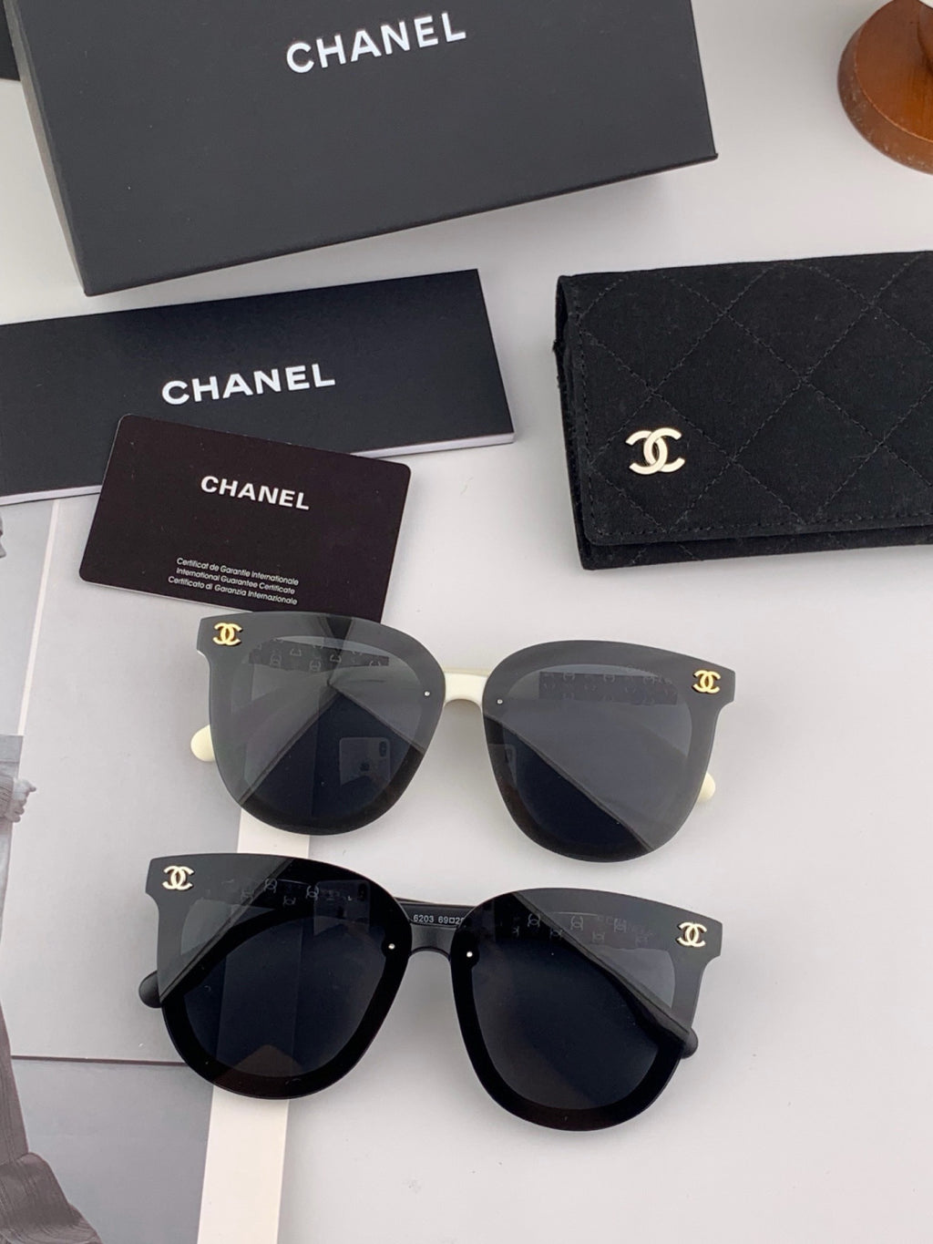Chanel CH3620 Polarized Square Gold Lens Sunglasses for Men & Women - 371671 - detail image 5