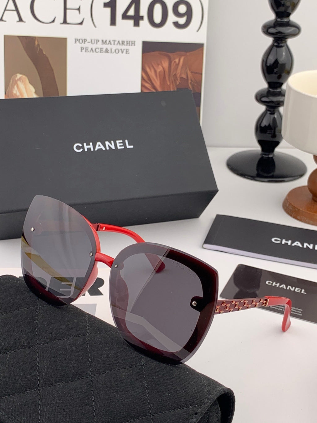 Chanel X062 Round Gold Lens Sunglasses for Men & Women - 371672