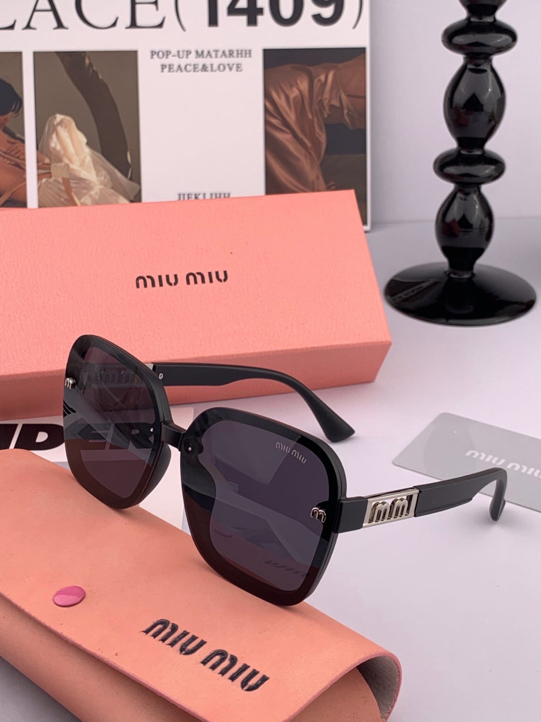 Miu Miu M4304 Fashion Gold Lens Sunglasses for Men & Women - 372422 - detail image 5