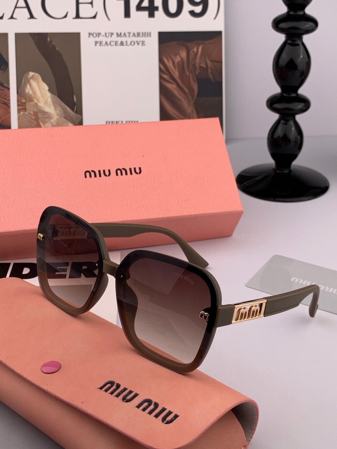 Miu Miu M4304 Fashion Gold Lens Sunglasses for Men & Women - 372422 - detail image 4