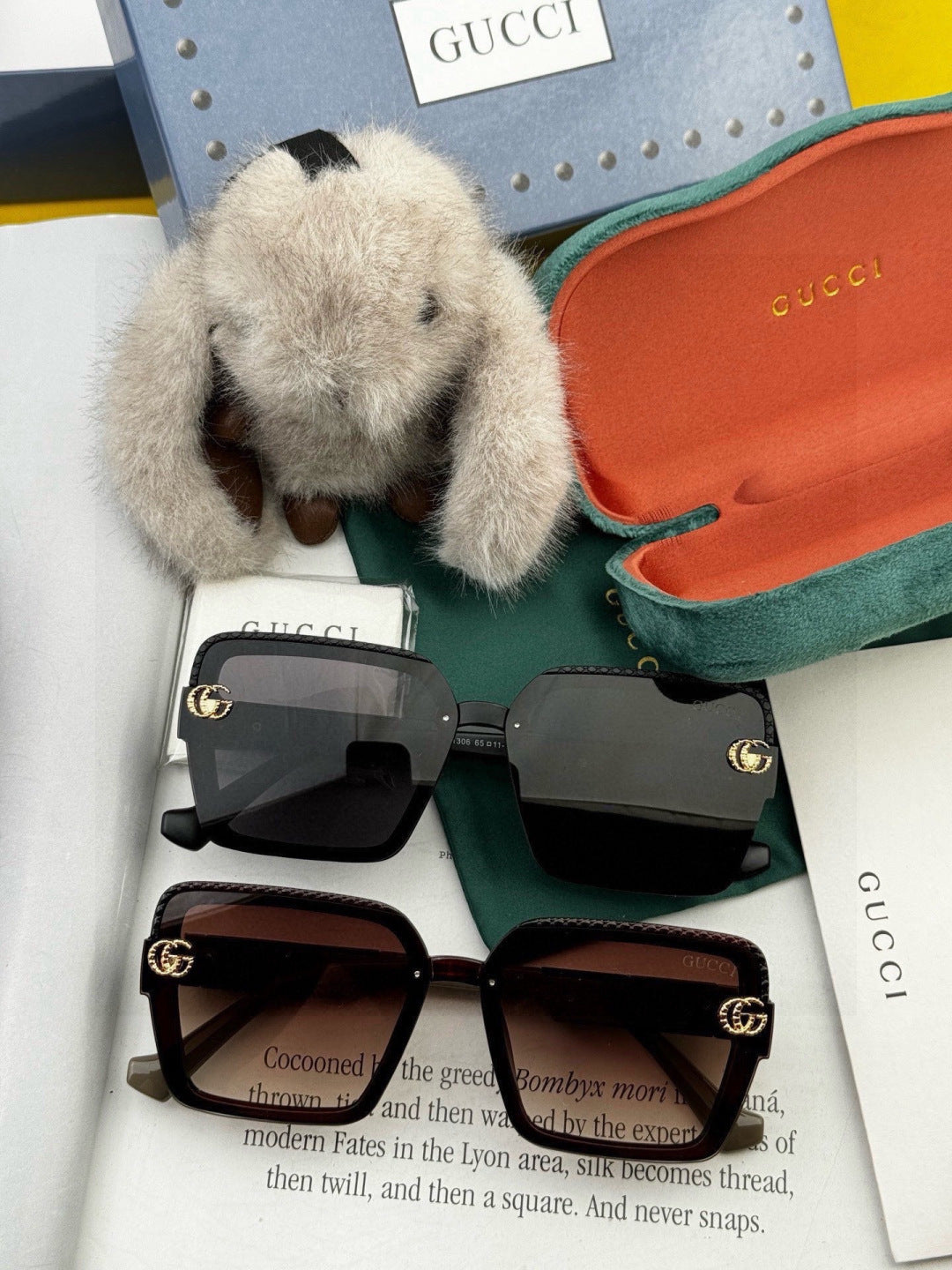 Gucci G6130 Square Gold Lens Sunglasses for Men & Women - 371559 - detail image 5