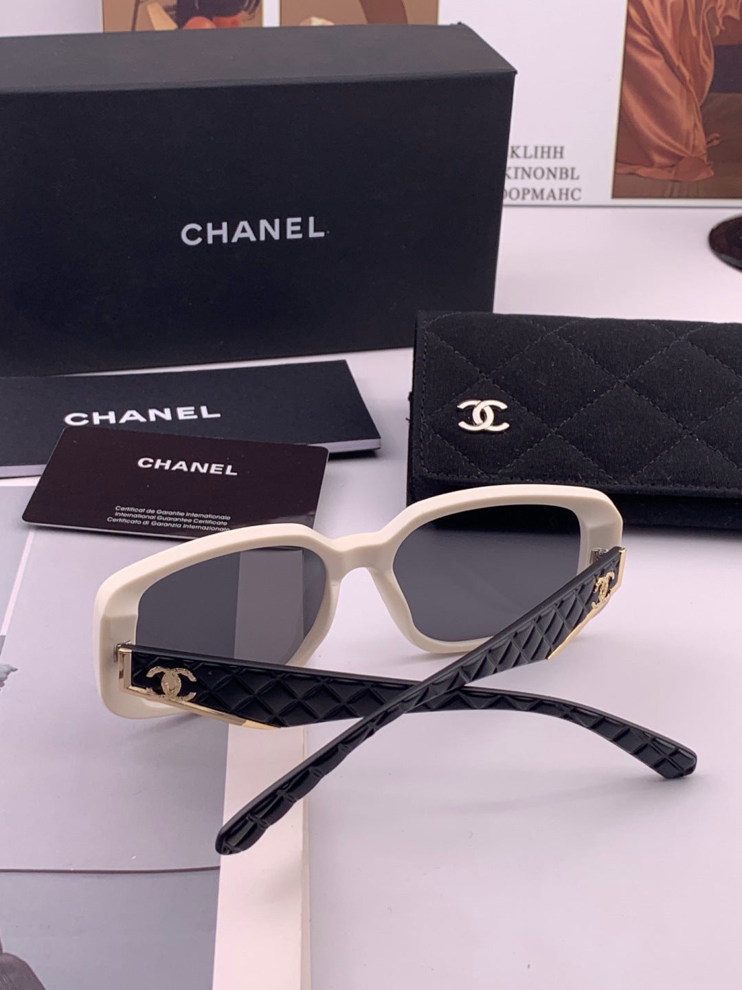 Chanel CH3551 Fashion Gold Lens Sunglasses for Men & Women - detail image 6