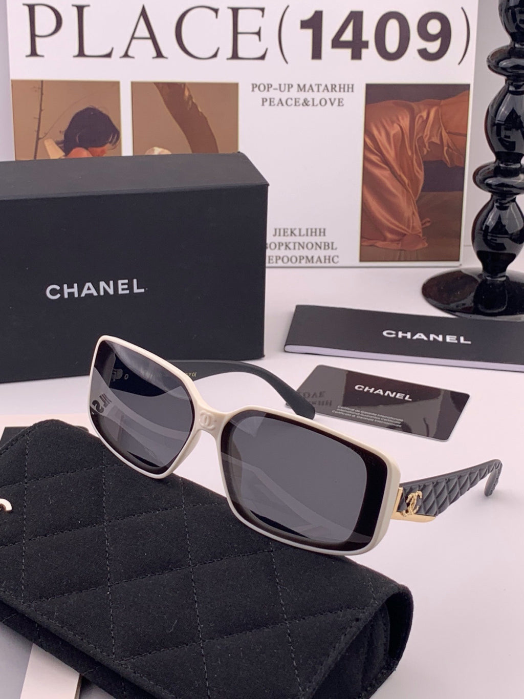 Chanel CH3551 Fashion Gold Lens Sunglasses for Men & Women - detail image 2