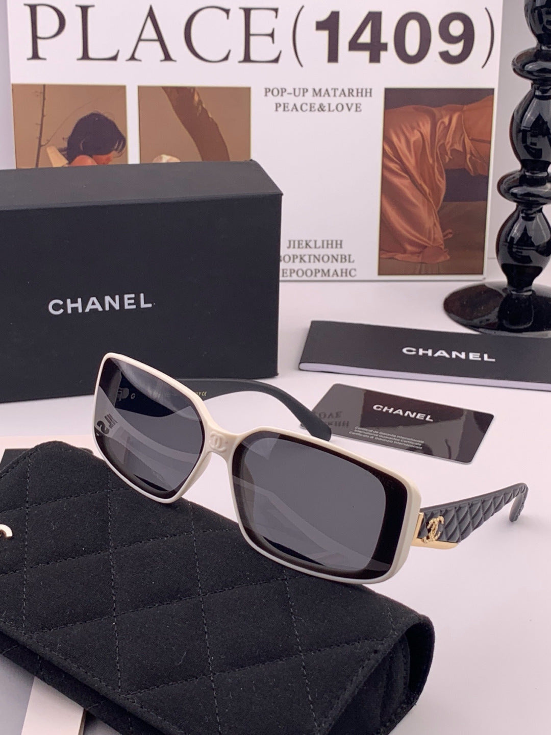 Chanel CH3551 Fashion Gold Lens Sunglasses for Men & Women - detail image 2