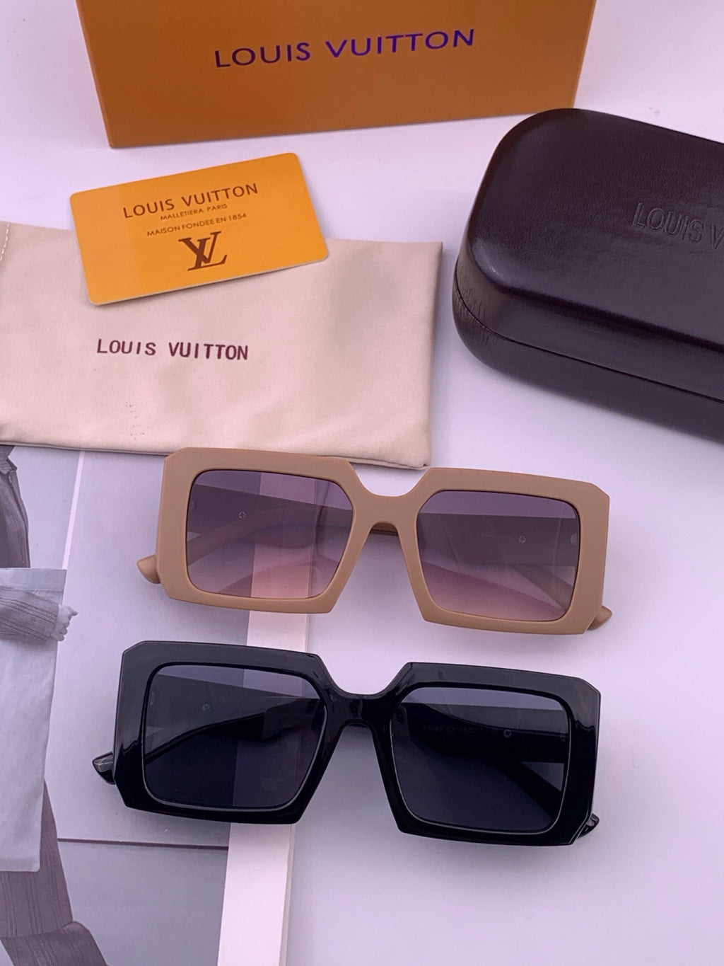 Louis Vuitton L37004 Oversized Red Lens Sunglasses for Men & Women - 371352 - detail image 7