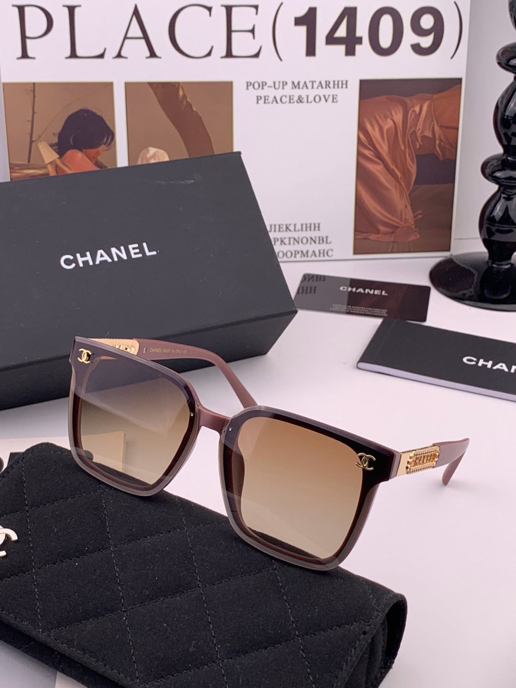 Chanel CH07003 Fashion Red Lens Sunglasses for Men & Women - 371761 - detail image 2