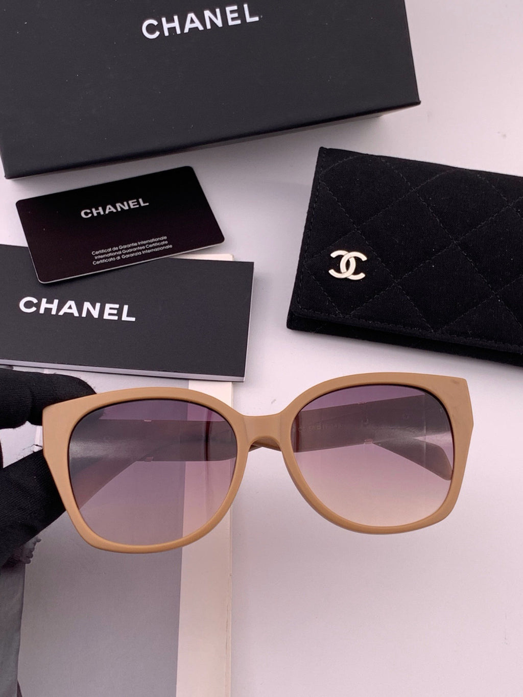 Chanel CH47004 Oversized Purple Lens Sunglasses for Men & Women - 371736