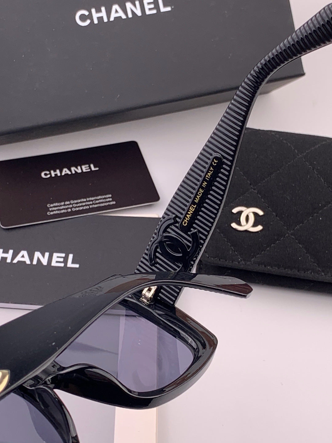 Chanel CH17005 Oversized Black Lens Sunglasses for Men & Women - 371743 - detail image 6