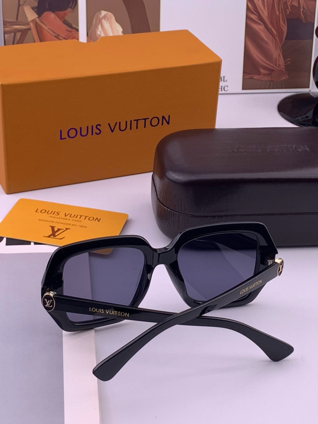 Louis Vuitton L27006 Oversized Brown Lens Sunglasses for Men & Women - 371326 - detail image 5