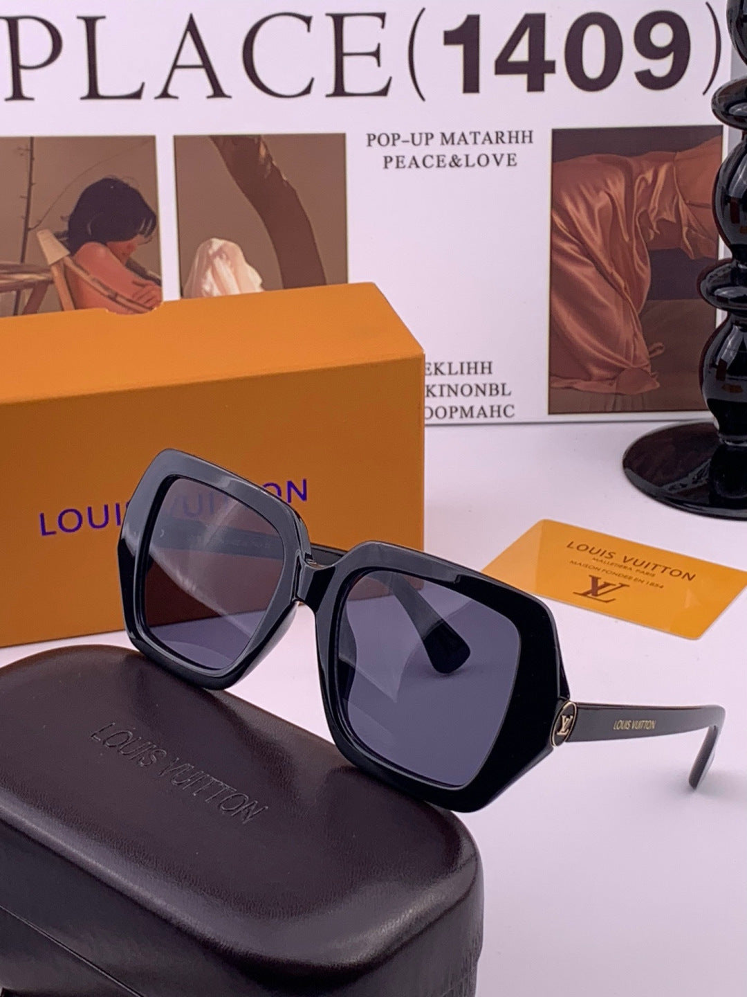 Louis Vuitton L27006 Oversized Brown Lens Sunglasses for Men & Women - 371326 - detail image 2