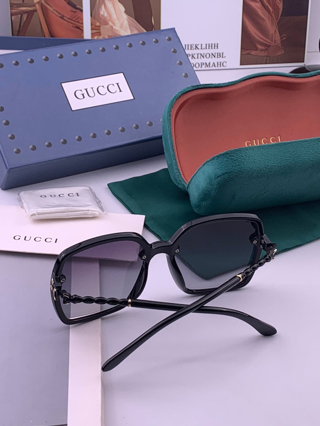 Gucci G0292 Polarized Round Brown Lens Sunglasses for Women - 371537 - detail image 7