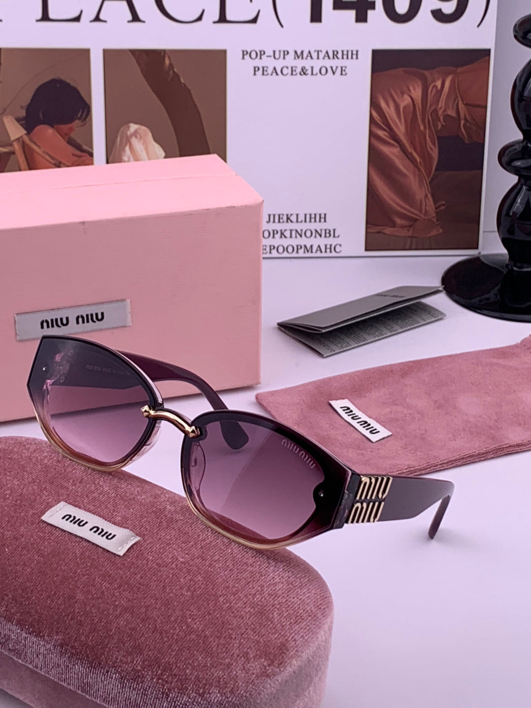 Miu Miu M7350 Fashion Purple Lens Sunglasses for Men & Women - 372435 - detail image 2