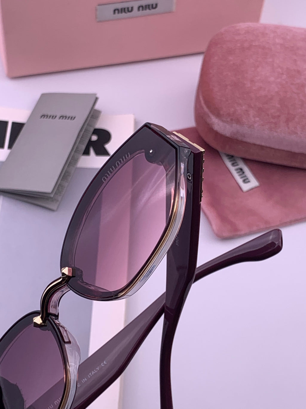 Miu Miu M7350 Fashion Purple Lens Sunglasses for Men & Women - 372435 - detail image 6