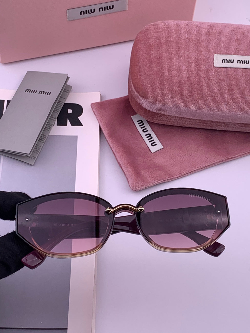 Miu Miu M7350 Fashion Purple Lens Sunglasses for Men & Women - 372435