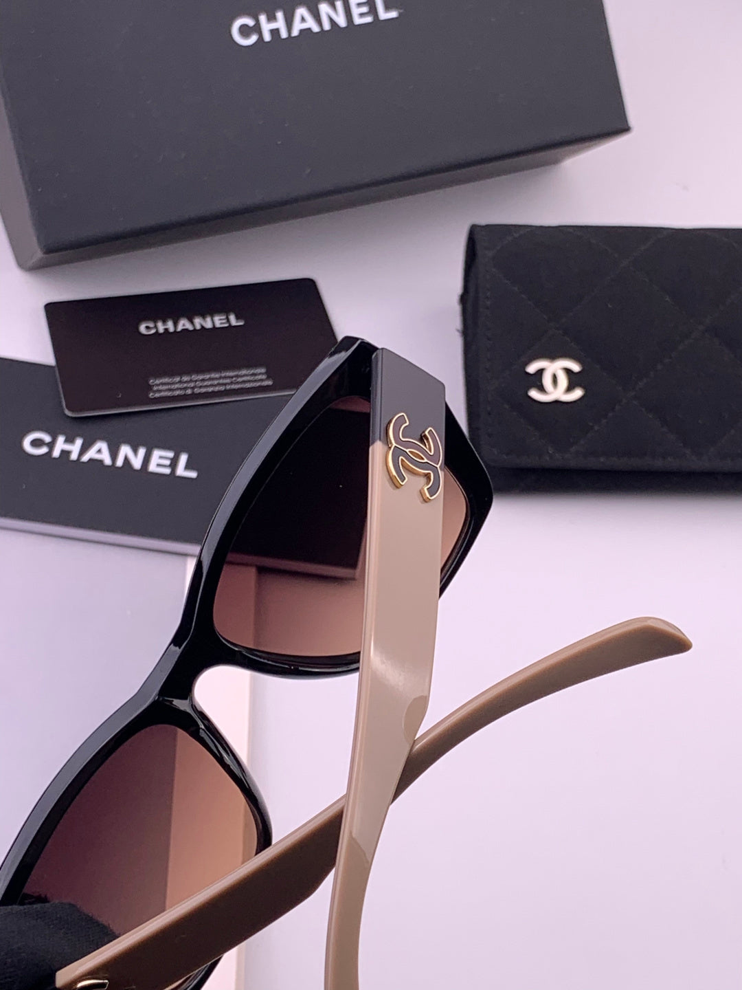 Chanel CH1311 Polarized Square Black Lens Sunglasses for Men & Women - 371747 - detail image 5