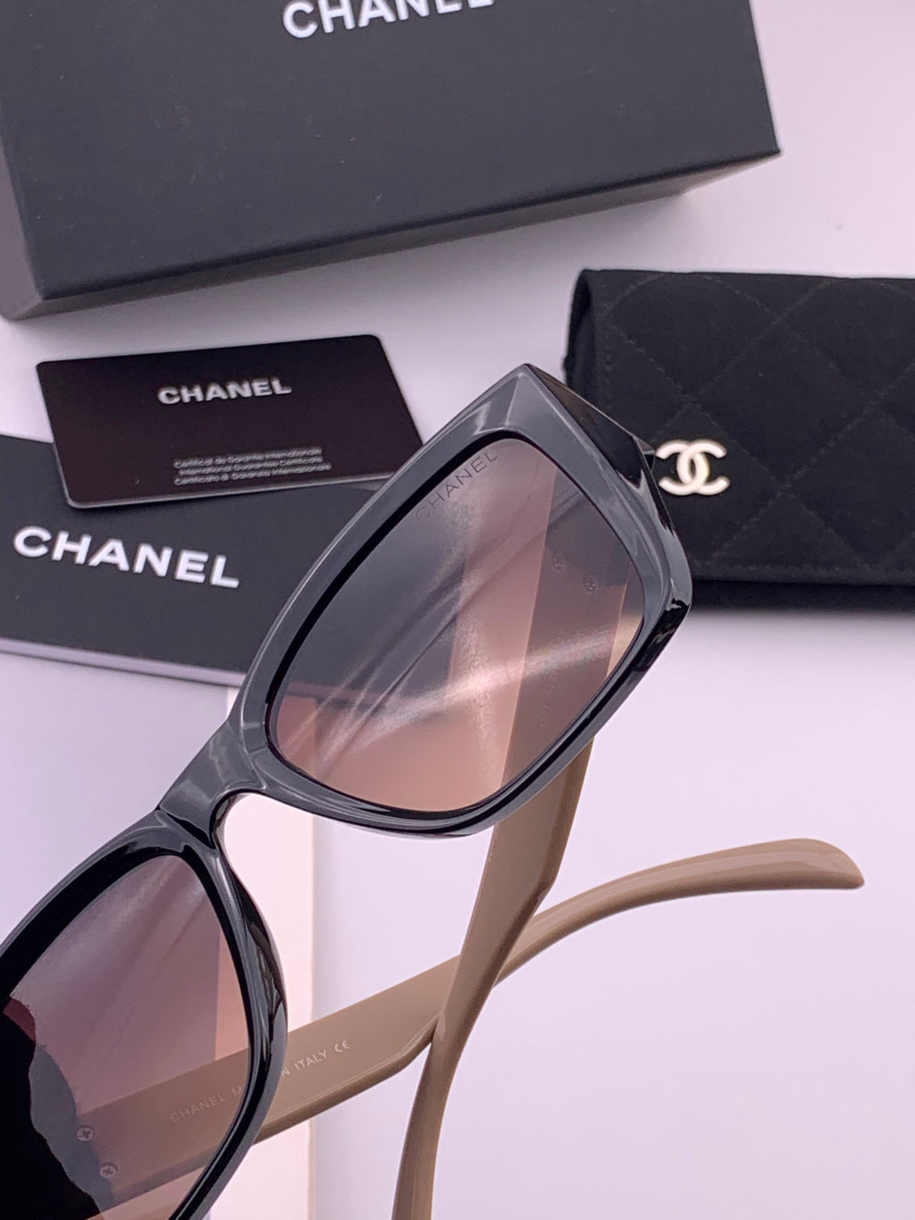 Chanel CH1311 Polarized Square Black Lens Sunglasses for Men & Women - 371747 - detail image 7