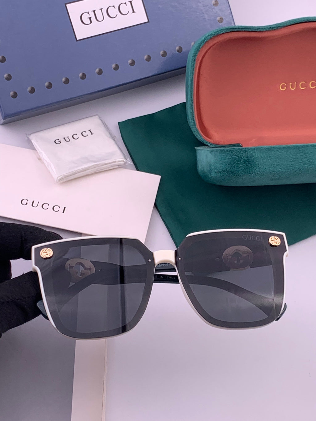 Gucci G1620 Square Brown Lens Sunglasses for Men & Women - 371538
