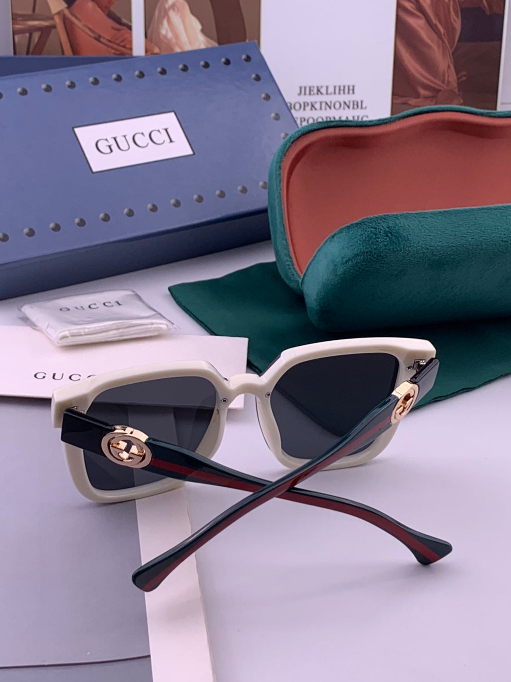 Gucci G1620 Square Brown Lens Sunglasses for Men & Women - 371538 - detail image 6