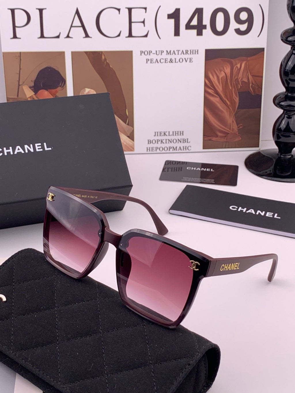Chanel CH47000 Oversized Black Lens Sunglasses for Men & Women