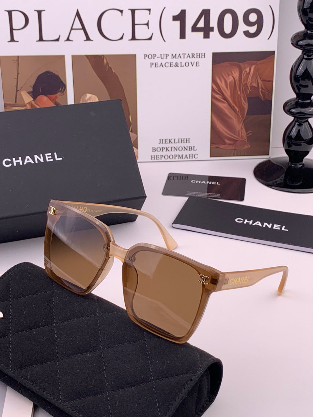 Chanel CH47000 Oversized Brown Lens Sunglasses for Men & Women