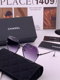 Chanel CH33711 Lightweight Rimless Gold Lens Sunglasses for Women - 371752