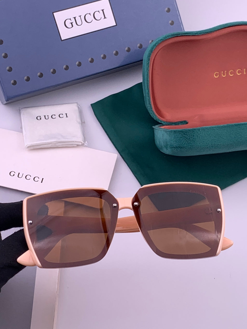 Gucci G9600 Square Brown Lens Sunglasses for Men & Women - 371546