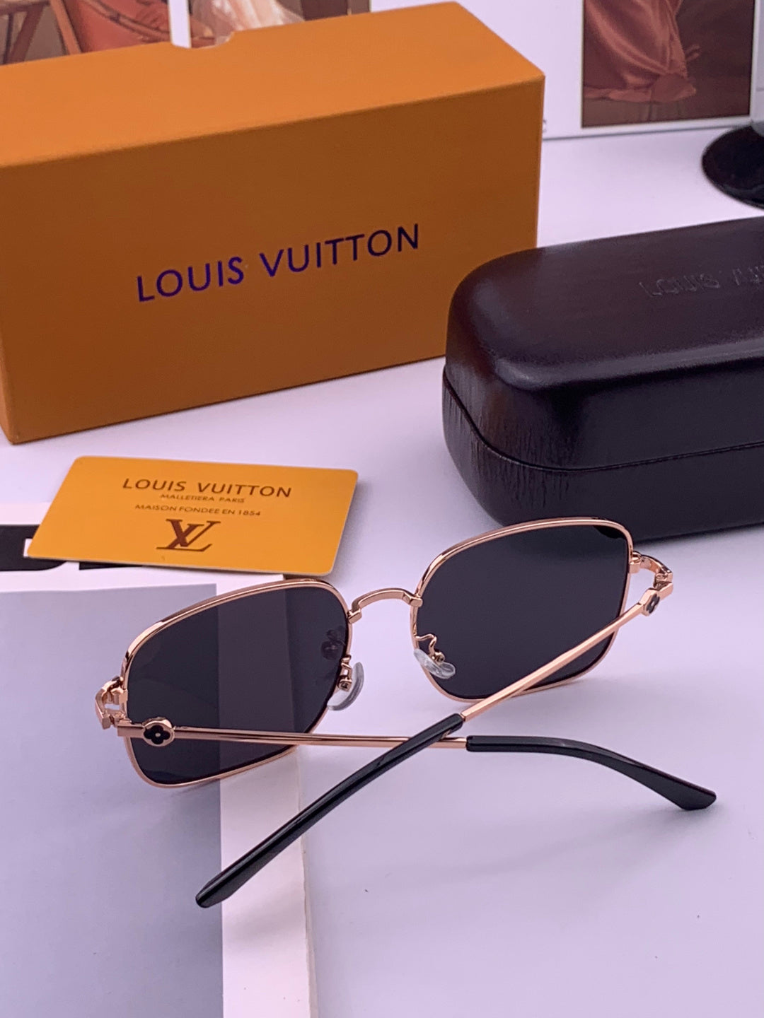 Louis Vuitton 5303 Polarized Aviator Black Lens Sunglasses for Men & - 371340 - detail image 7
