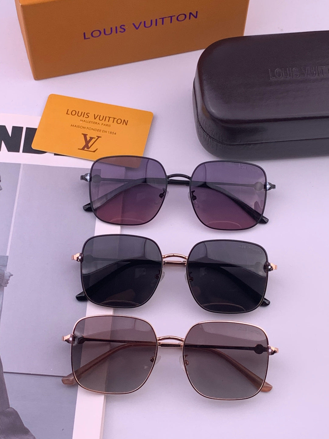 Louis Vuitton 5303 Polarized Aviator Purple Lens Sunglasses for Men & - 371341 - detail image 8