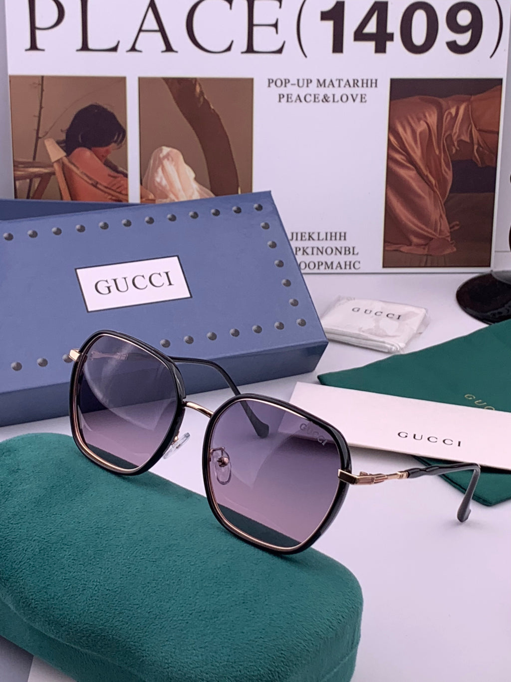 Gucci G7825 Polarized Square Brown Lens Sunglasses for Women - 371550 - detail image 2