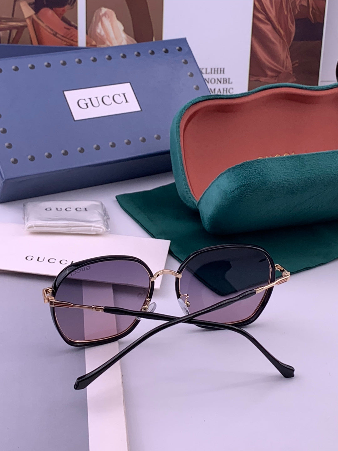 Gucci G7825 Polarized Square Brown Lens Sunglasses for Women - 371550 - detail image 7