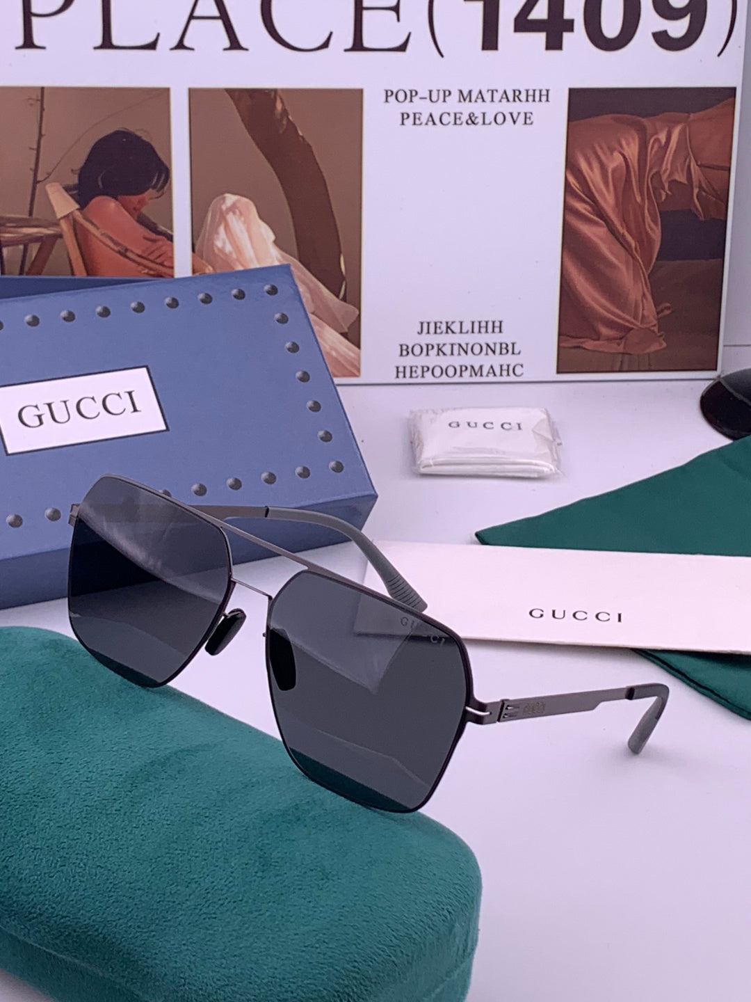 Gucci G711 Polarized Fashion Gold Lens Sunglasses for Men & Women - 371555 - detail image 2