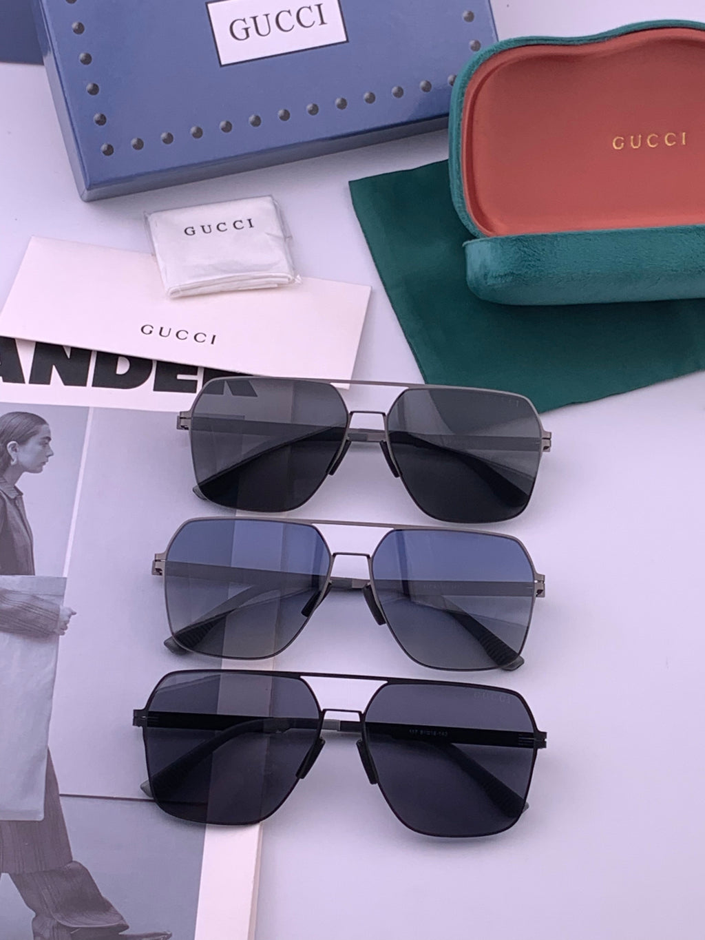 Gucci G711 Polarized Fashion Gold Lens Sunglasses for Men & Women - 371555 - detail image 7