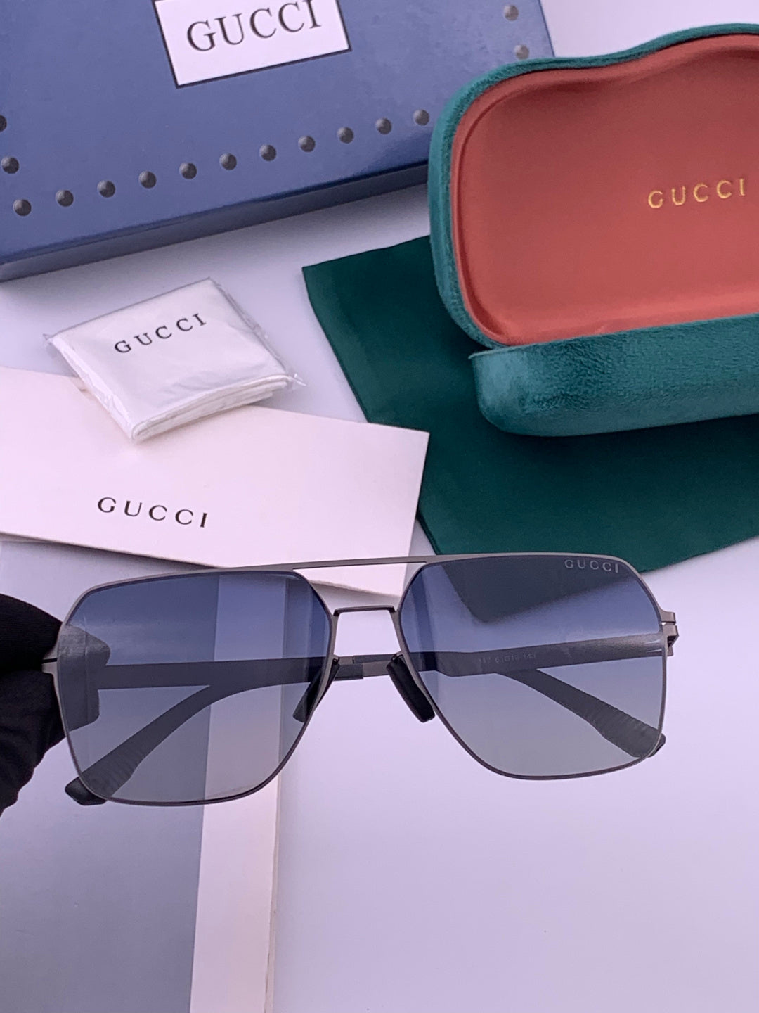 Gucci G711 Polarized Fashion Gold Lens Sunglasses for Men & Women - 371556