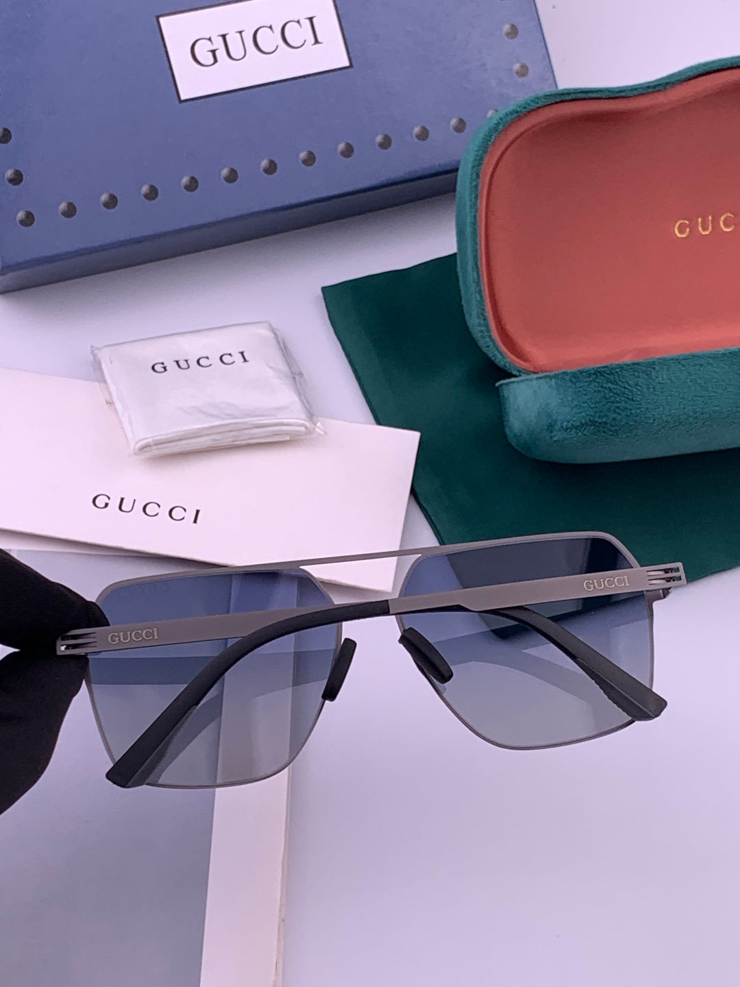 Gucci G711 Polarized Fashion Gold Lens Sunglasses for Men & Women - 371556 - detail image 6