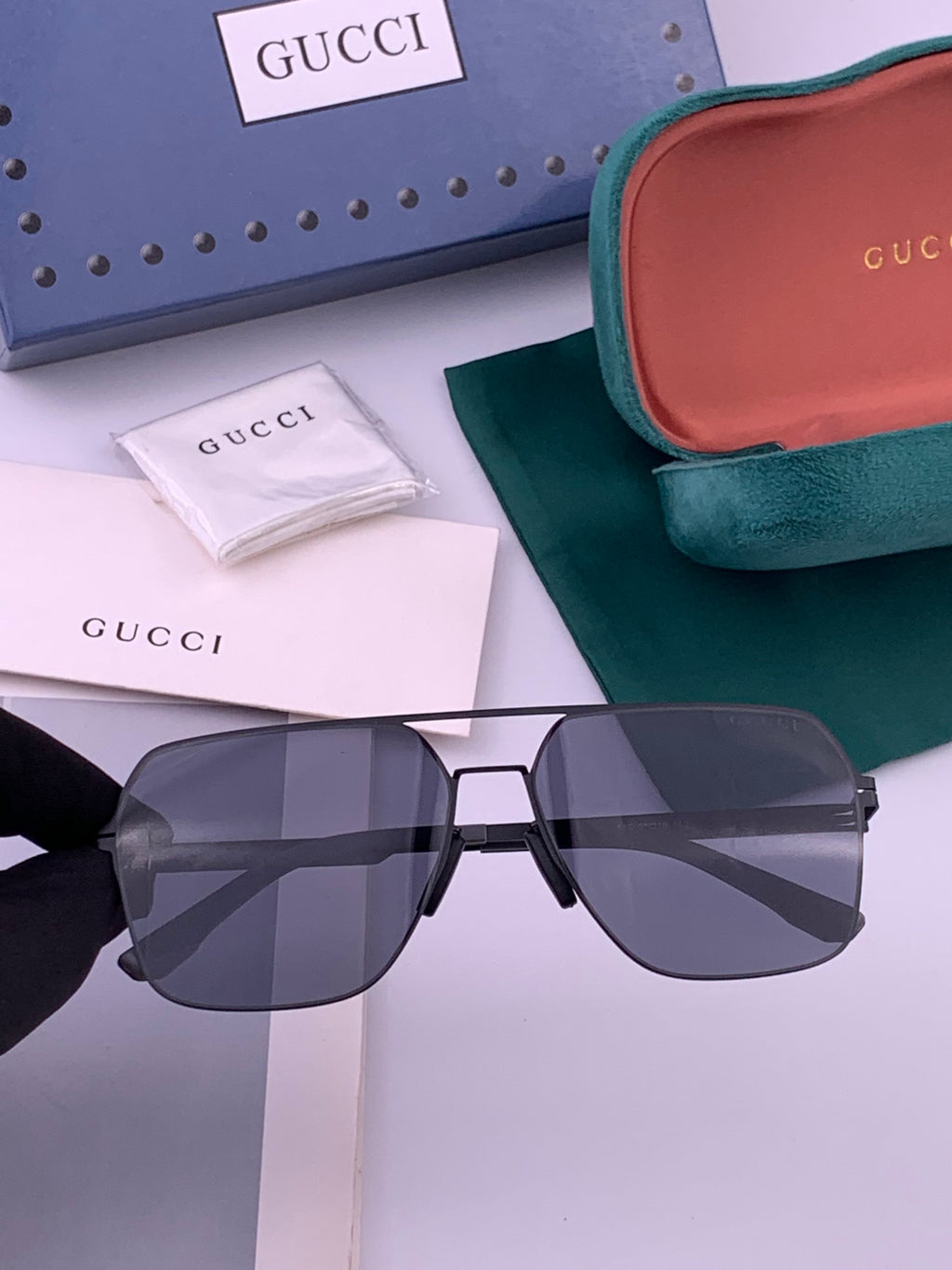 Gucci G711 Polarized Fashion Gold Lens Sunglasses for Men & Women - 371557
