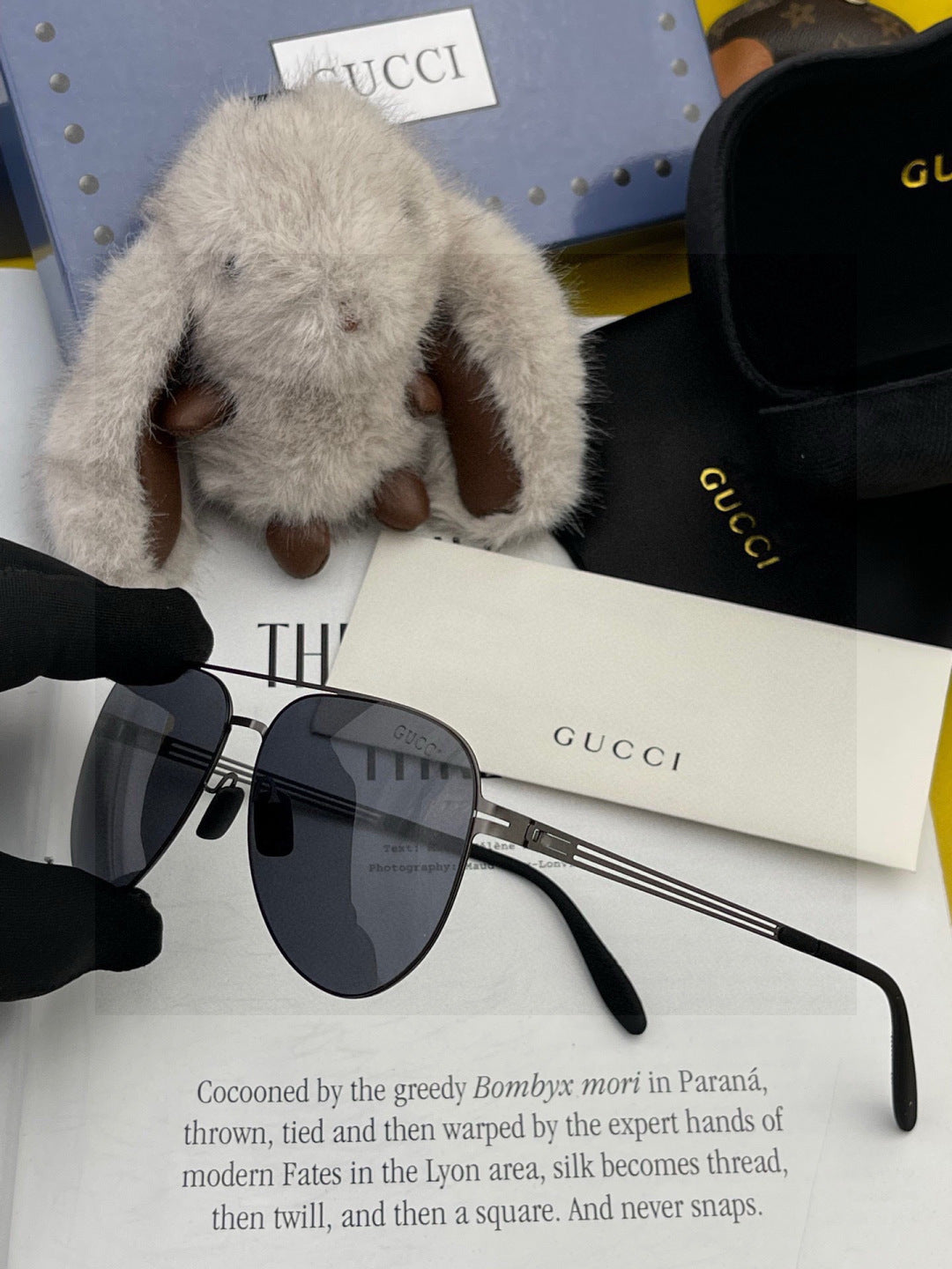 Gucci G0515 Polarized Aviator Red Lens Sunglasses for Men - 371525 - detail image 3