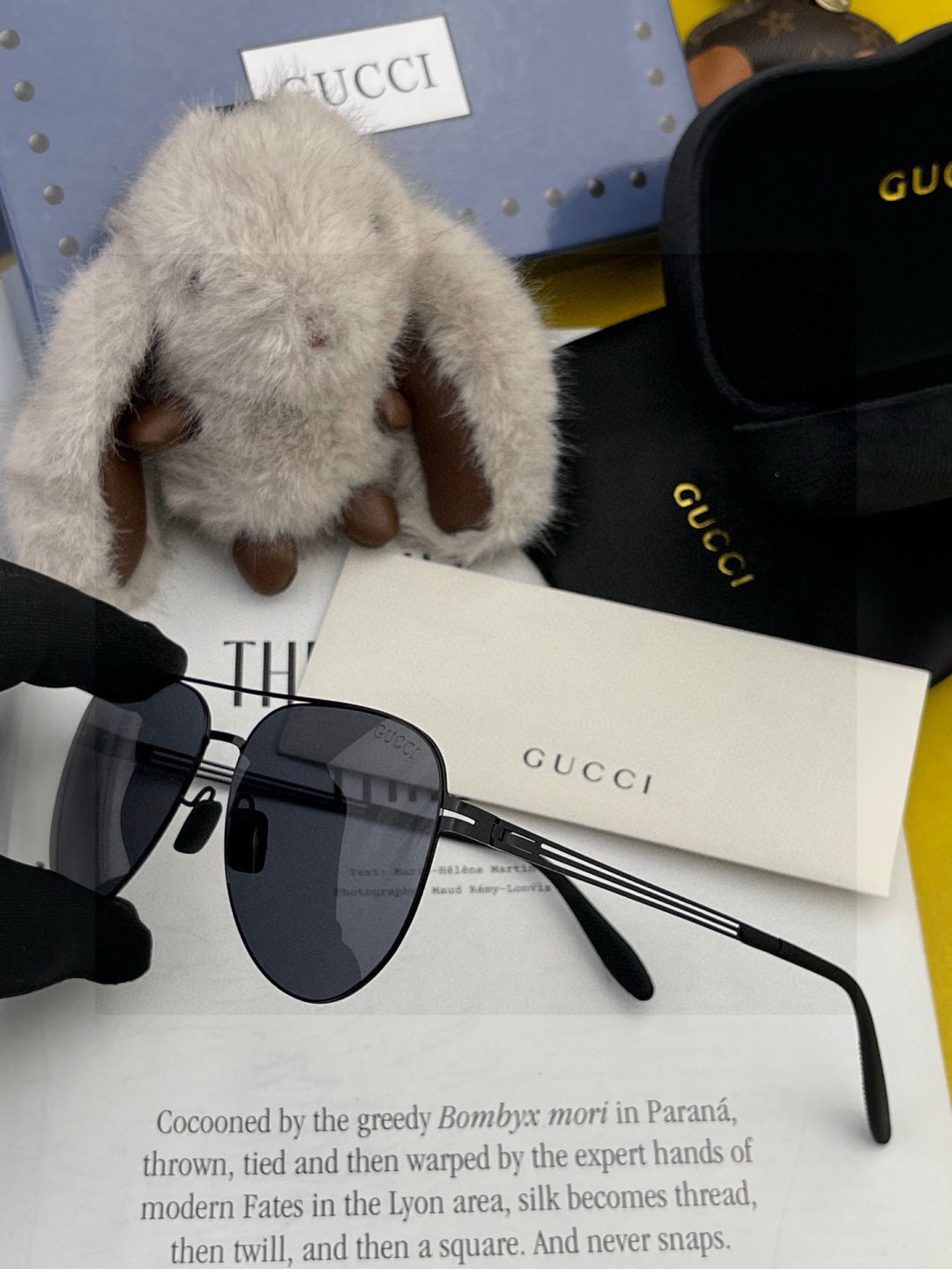 Gucci G0515 Polarized Aviator Red Lens Sunglasses for Men - 371525 - detail image 4