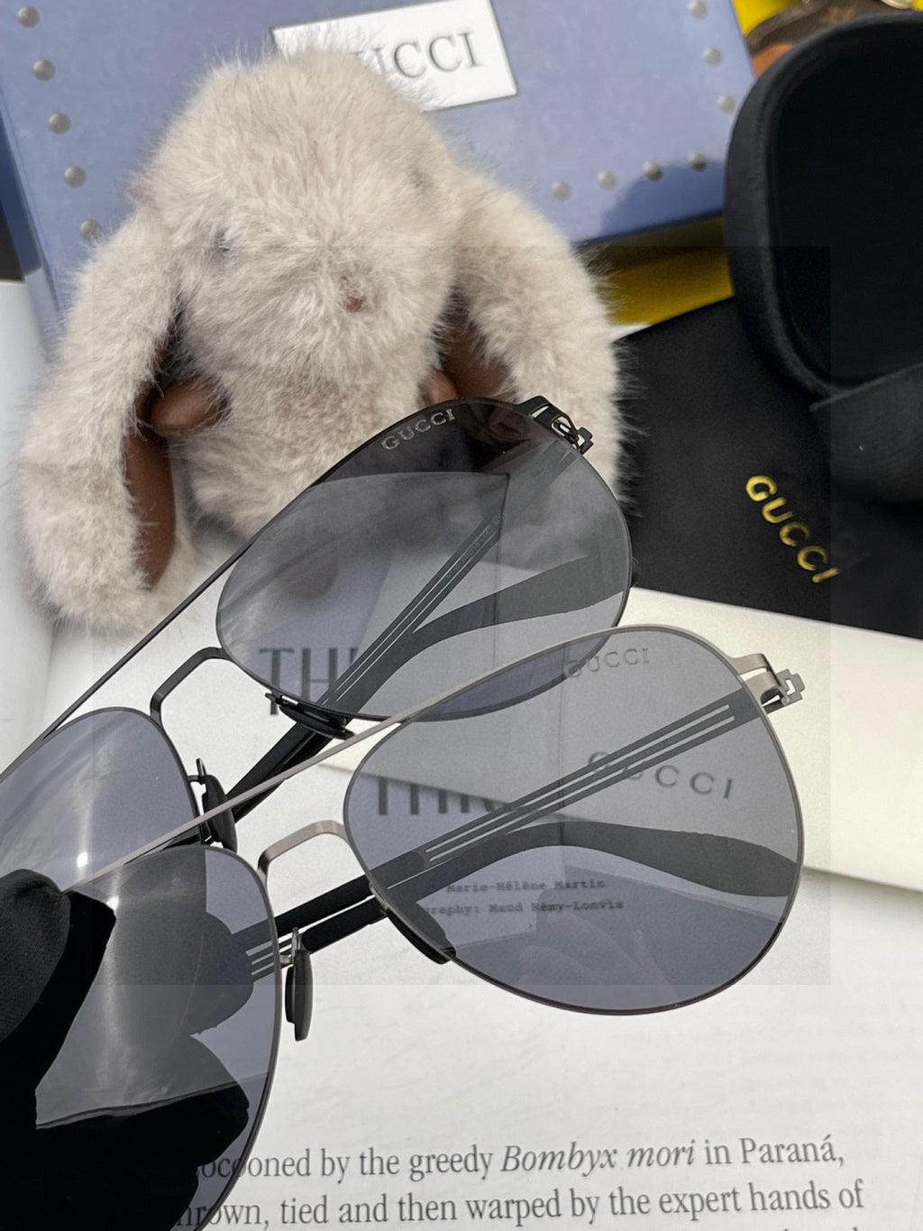 Gucci G0515 Polarized Aviator Red Lens Sunglasses for Men - 371525 - detail image 5