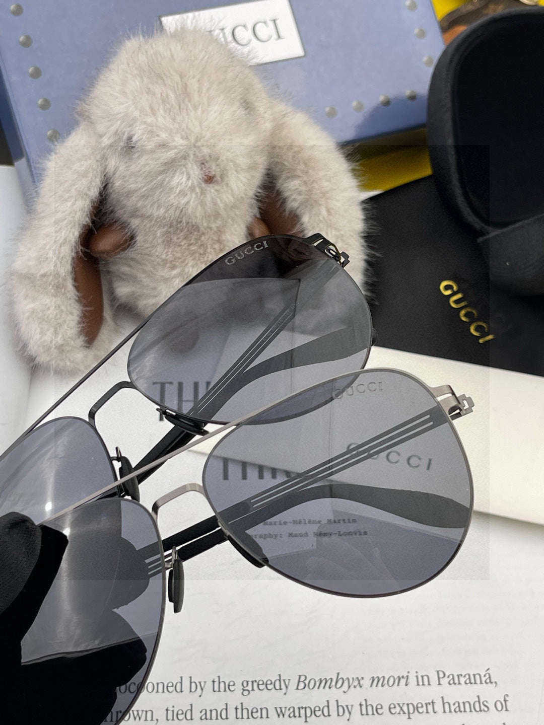 Gucci G0515 Polarized Aviator Red Lens Sunglasses for Men - 371525 - detail image 5