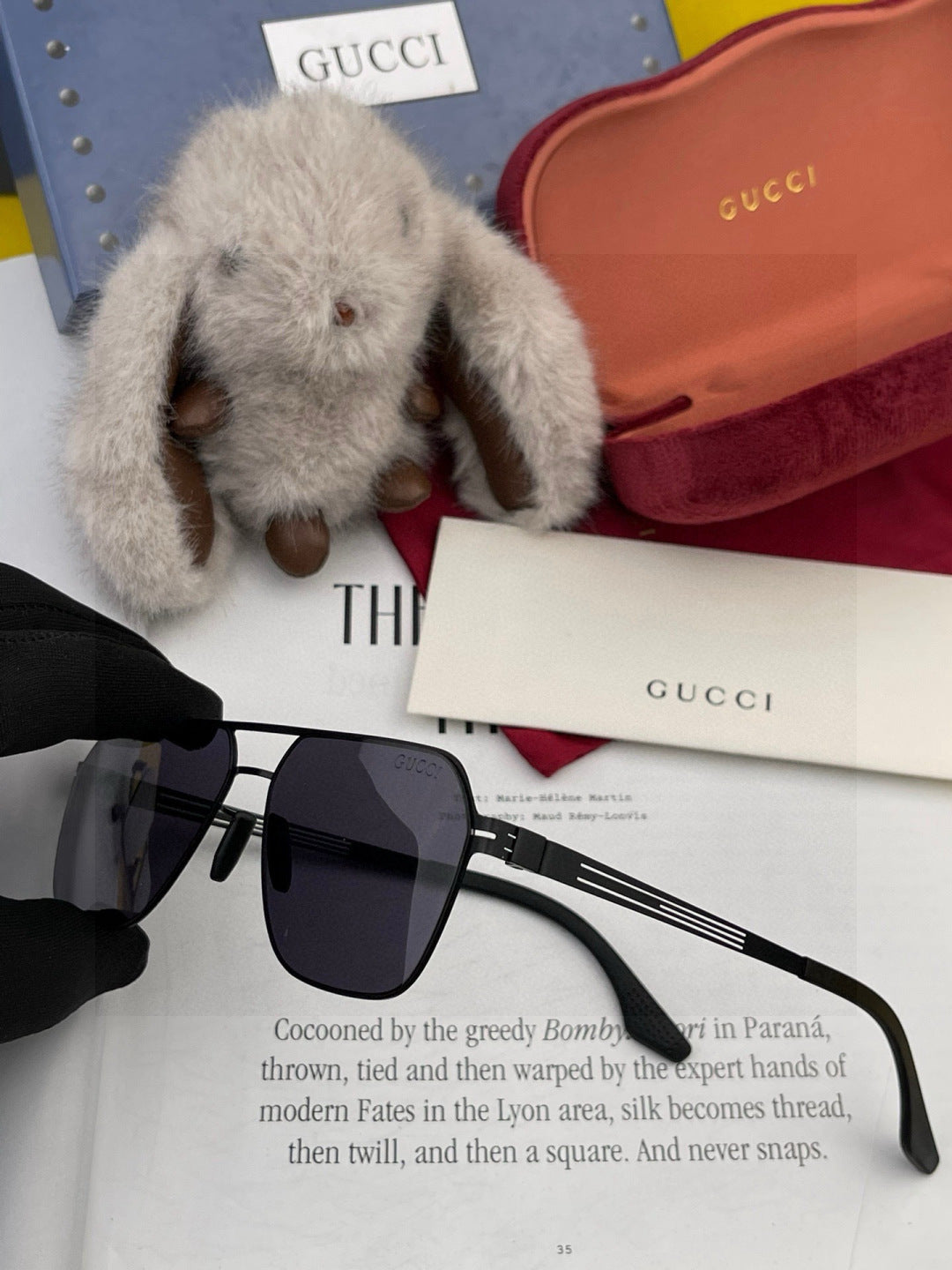 Gucci G0862 Fashion Gold Lens Sunglasses for Men & Women - 371527 - detail image 3
