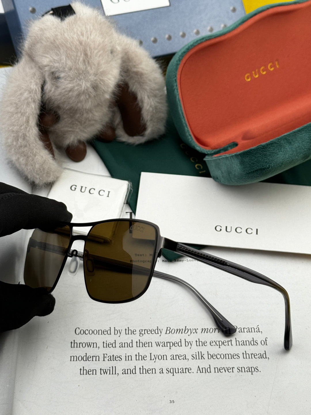 Gucci G6810 Polarized Aviator Black Lens Sunglasses for Men - 371528 - detail image 5