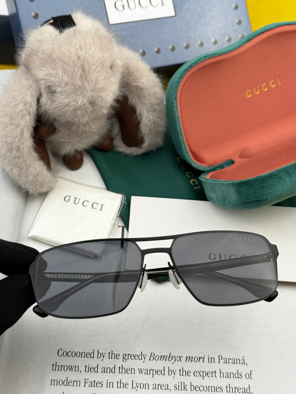 Gucci G6810 Polarized Aviator Black Lens Sunglasses for Men - 371528