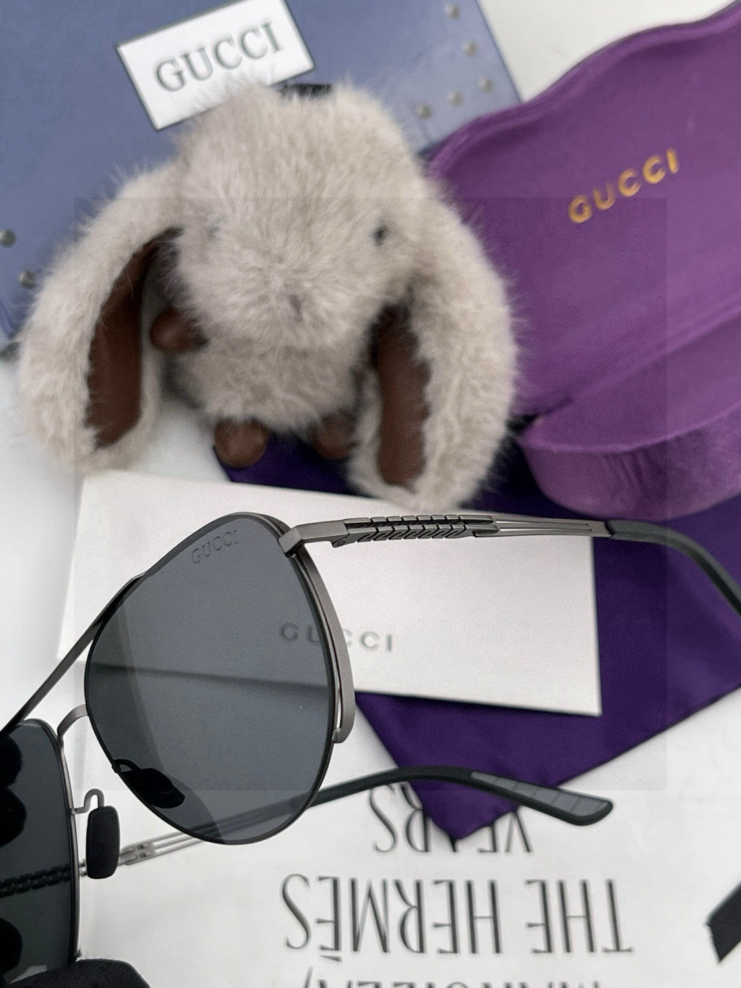 Gucci G5881 Polarized Aviator Black Lens Sunglasses for Men - 371529 - detail image 5